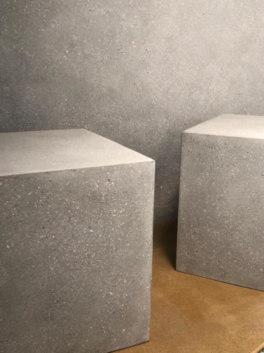 Pastellone plaster on wooden cubes