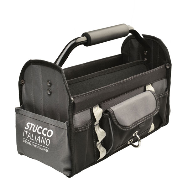 Tools bag for decorative finishes artisans, with Stucco Italiano's logo